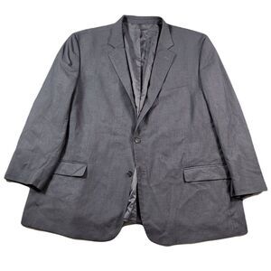 Dockers Solid Suit Jacket Men's 56L 56 Grey Stretch Side Vent Modern Outdoor